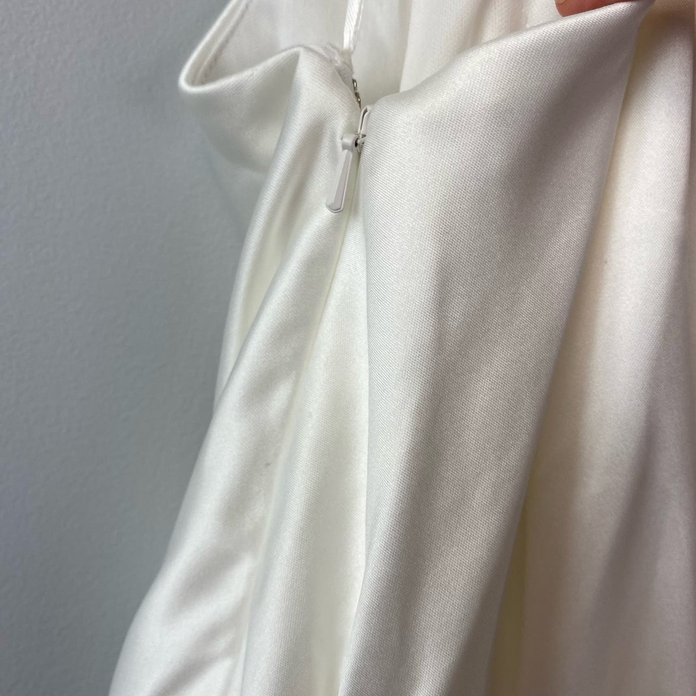 MAC DUGGAL Ieena Draped One Shoulder Satin Gown Size 14 26654 $398 - Picture 9 of 11